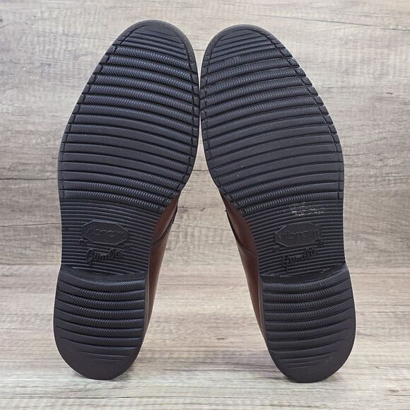 Salvatore Ferragamo Studio Men's Sz 9.5 D Brown Monk Strap Cap Toe Dress Shoes - Picture 6 of 10